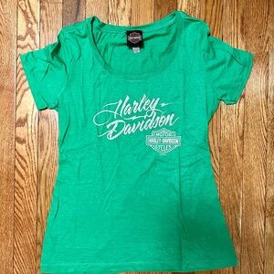 New and Unworn Harley-Davidson Kelly Green Short Sleeve Tee Size Large